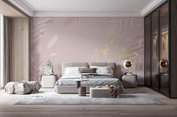 Pastel Dusty Pink Gold Wallpaper Mural - Giffywalls