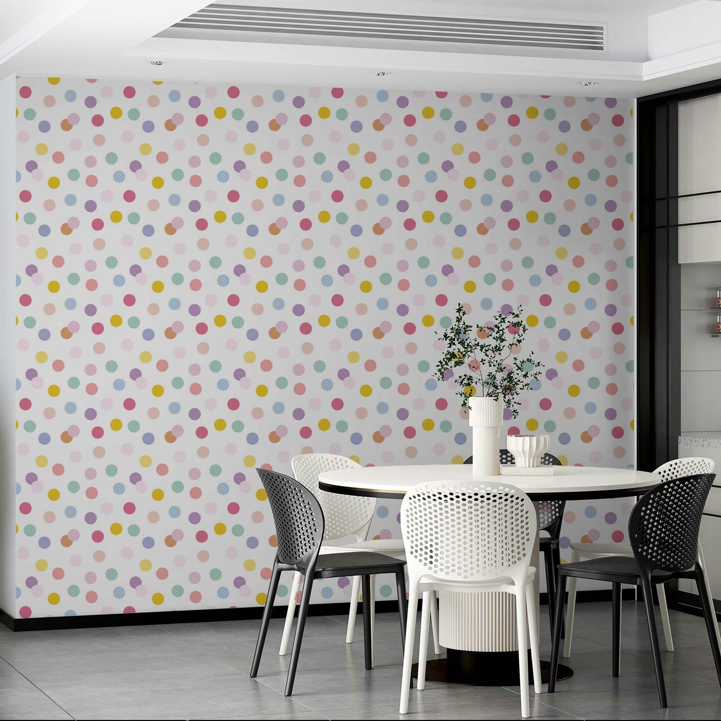 The dots are a central focus of the image.

