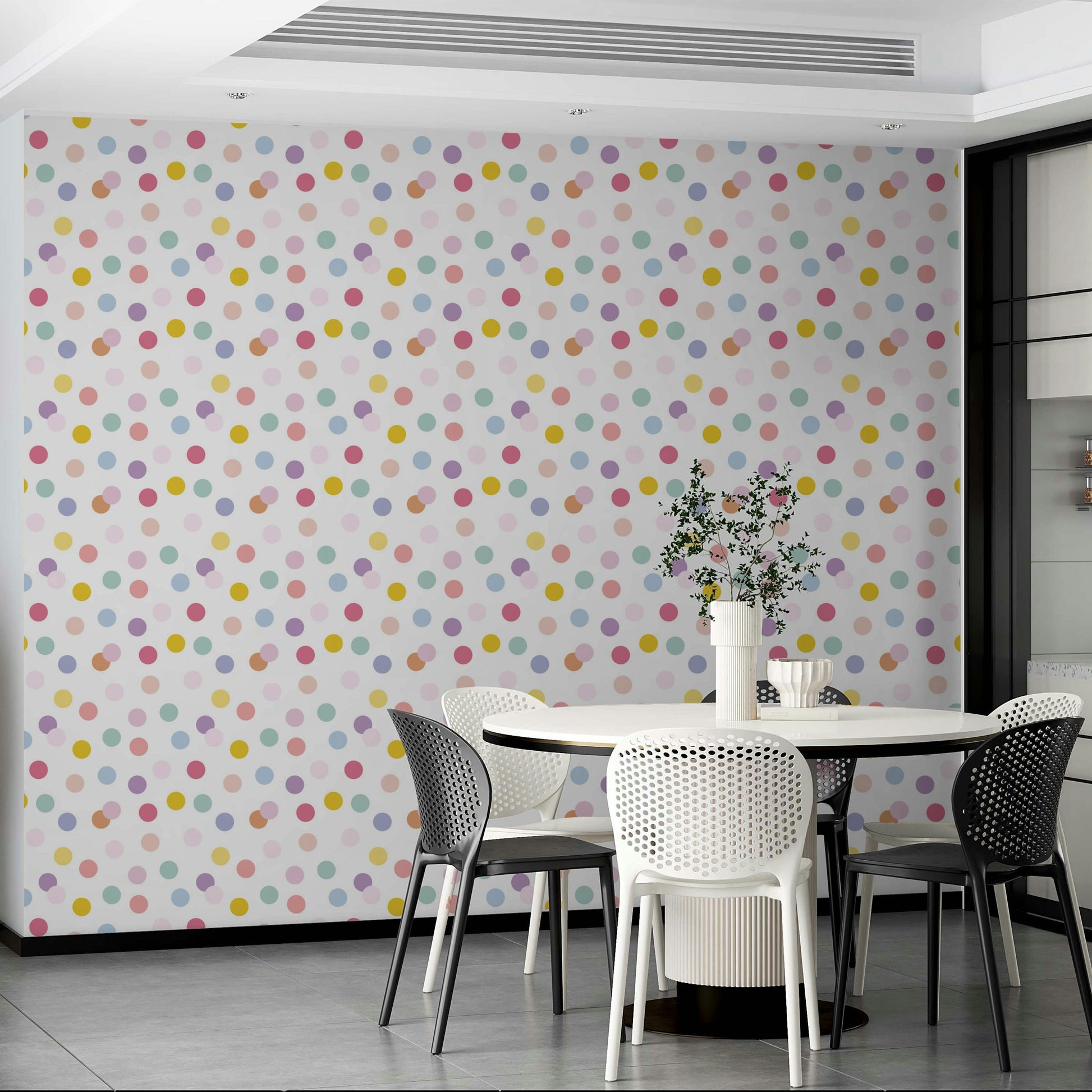 The dots are a central focus of the image.


