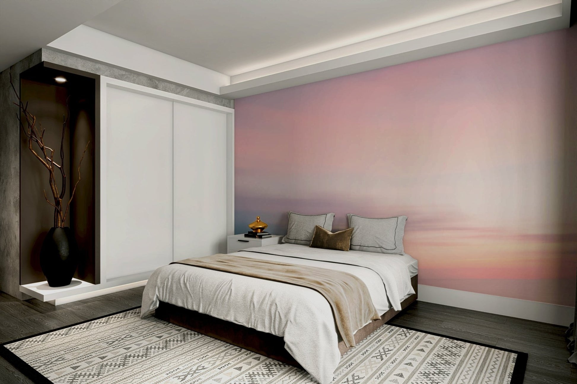 Modern pastel serenity mural

