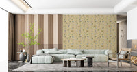 lounge area motif from Pastel Songbirds on Beige Wallpaper pattern