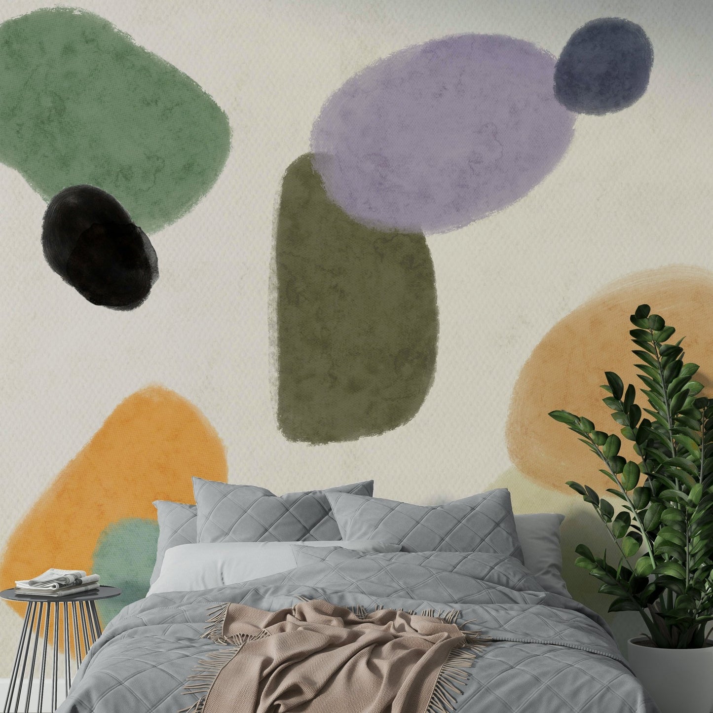 Calm pastel color wall design

