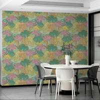 Pastel Tropical Monstera Aqua Wallpaper for Walls

