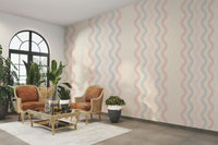 The design features graceful, gentle wave lines.

