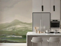Modern kitchen area featuring the Pastoral Abstract landscape Wall MuralGD9520