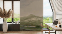 Home office setup accented by the Pastoral Abstract landscape Wall MuralGD9520