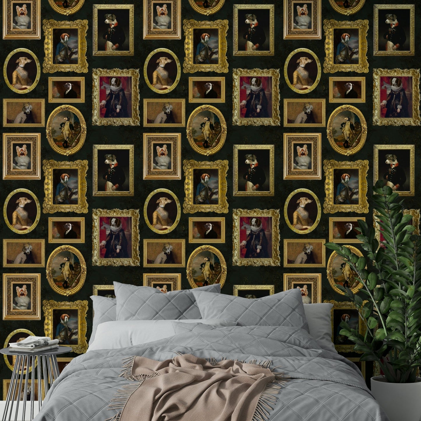 High-resolution artistic rendering of dogs.

