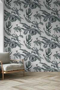 Artistic passion fruit plant, repeating Pé de Maracujá wall paper.