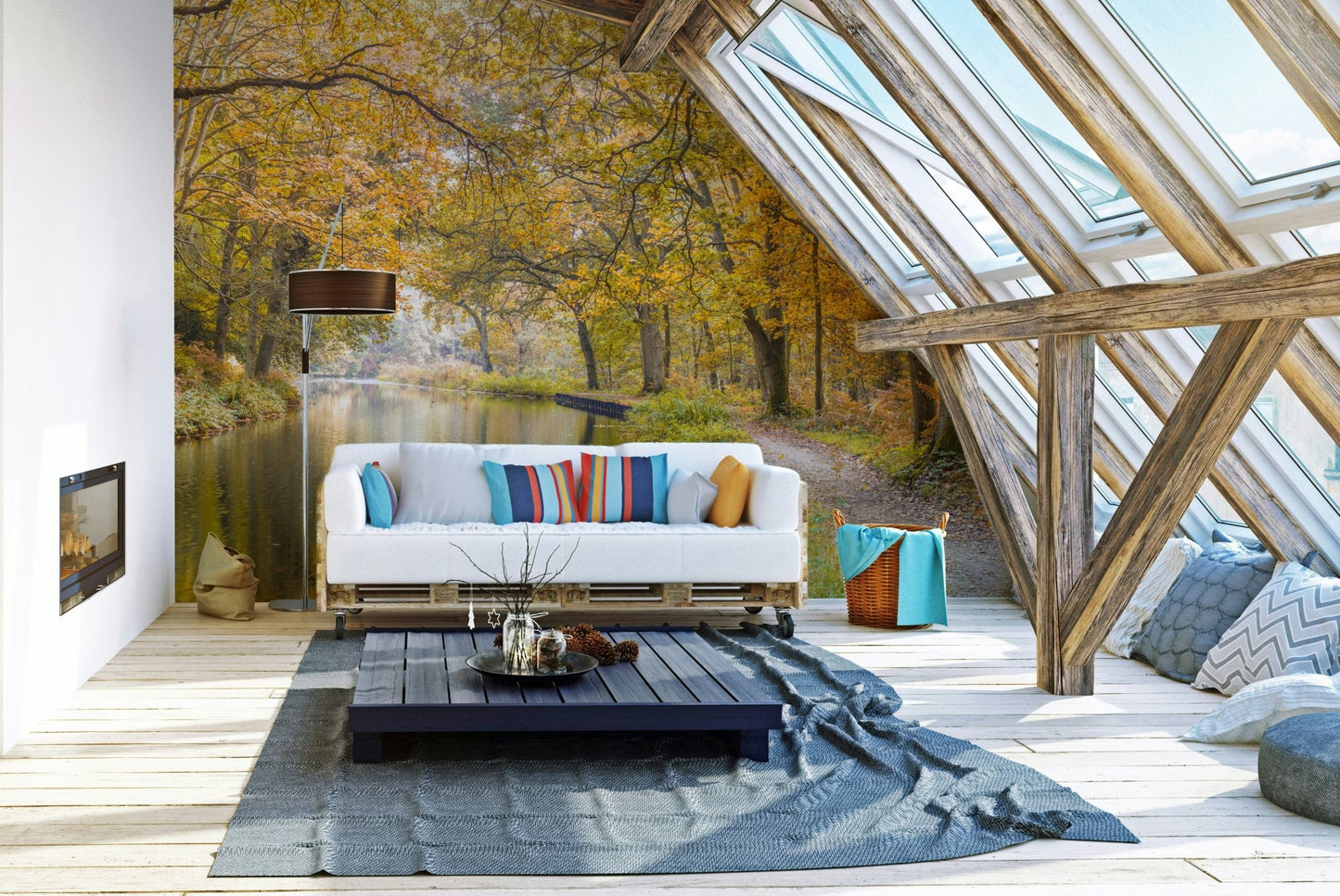 A walking path runs alongside the canal.

