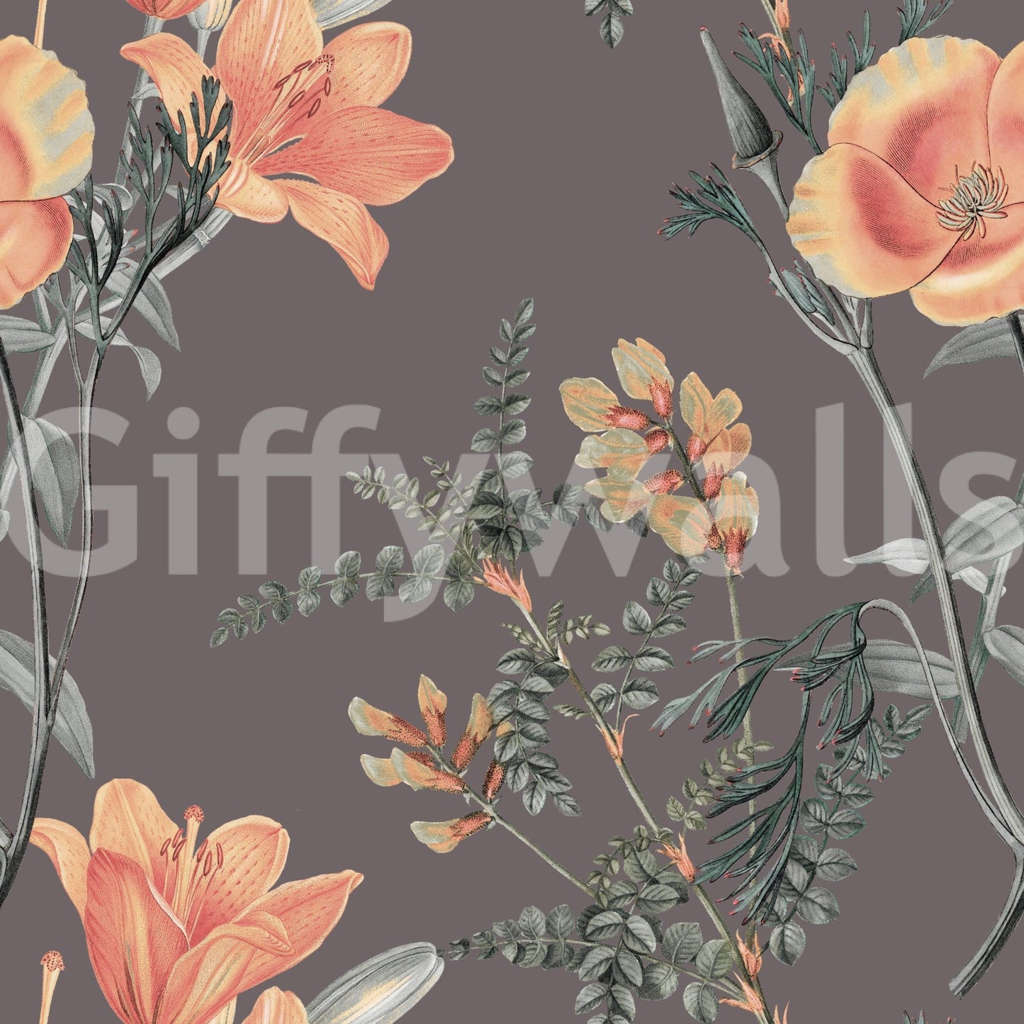 Classic bloom pattern with Botanical Elegance floral Wallpaper