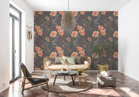 Muted peach petals on Botanical Elegance Wallpaper surface