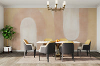 Blush tone wavy abstract wallpaper

