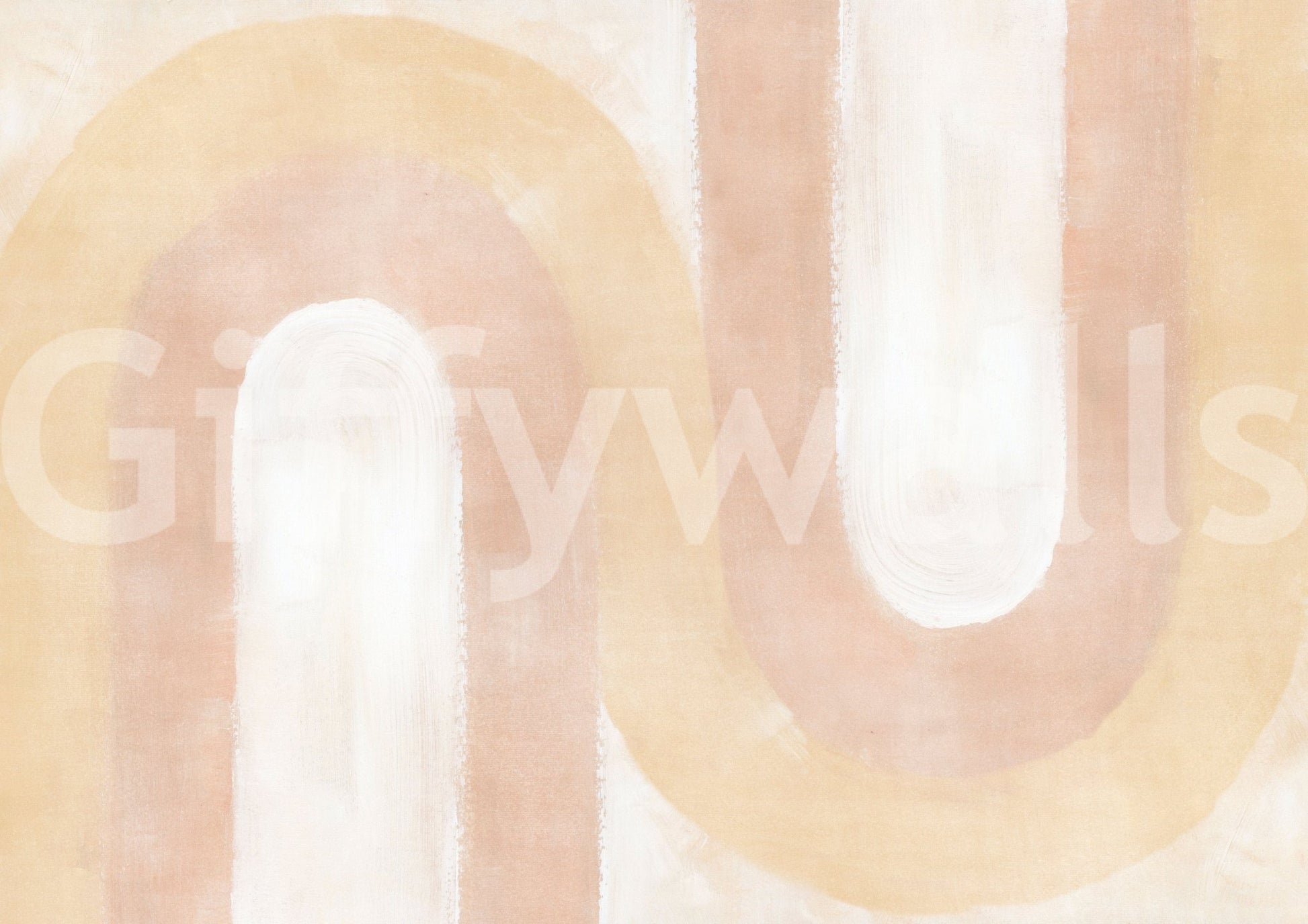 Artistic wave blush wall covering

