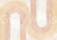 Artistic wave blush wall covering

