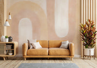 Peach arch wave wall art design

