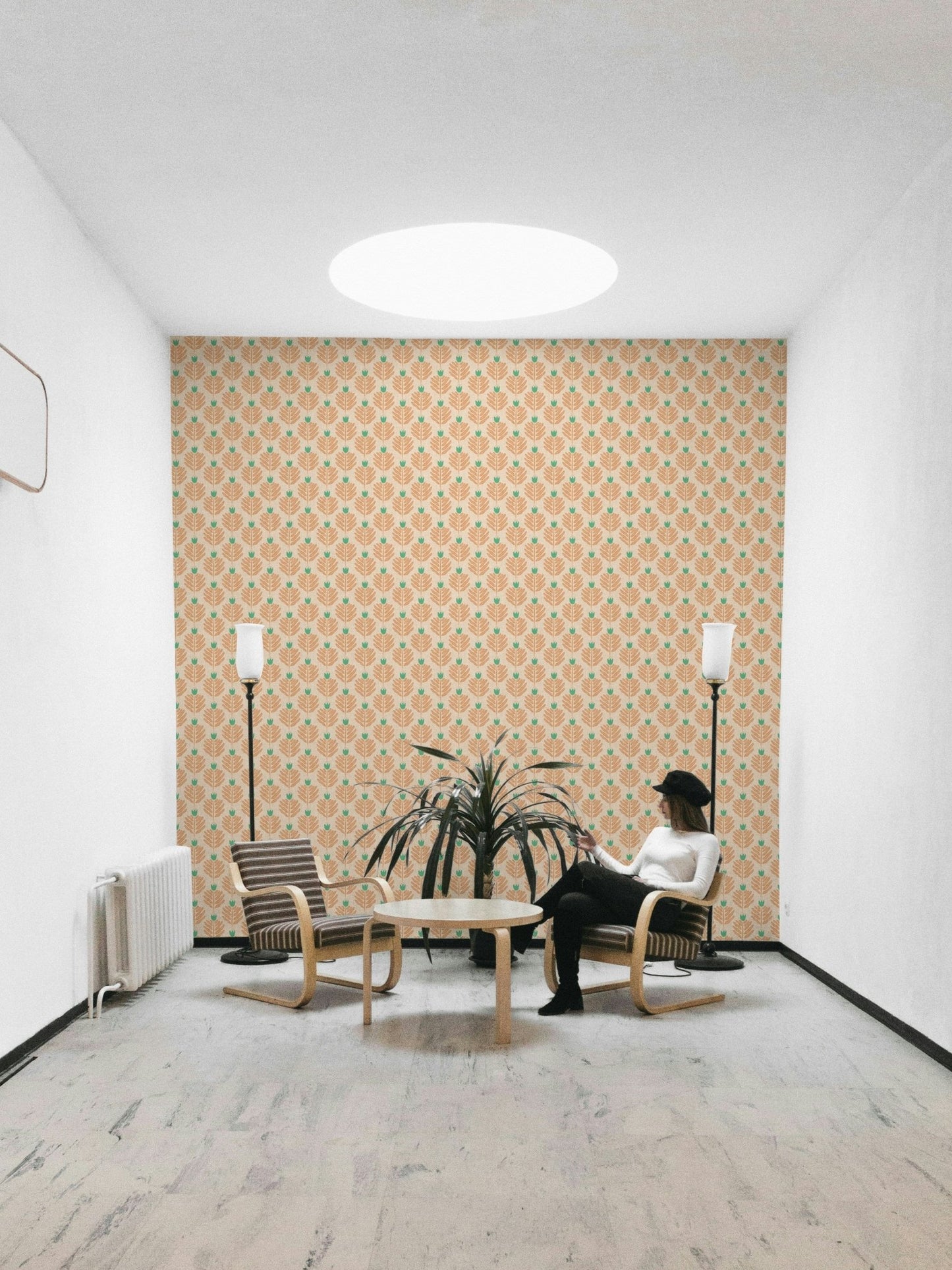 Bold plant motifs with jewel accents detail


