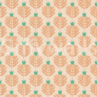 Elegant jungle wallpaper with chunky plant motifs

