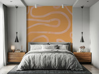 Peach Drift light salmon serene peel and stick mural.