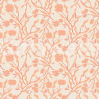 Decorative peach flower wallpaper for serene interiors


