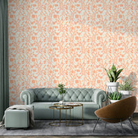 Romantic garden wallpaper with hand-painted florals

