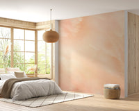 Decorative peach melody watercolor wallpaper for rooms

