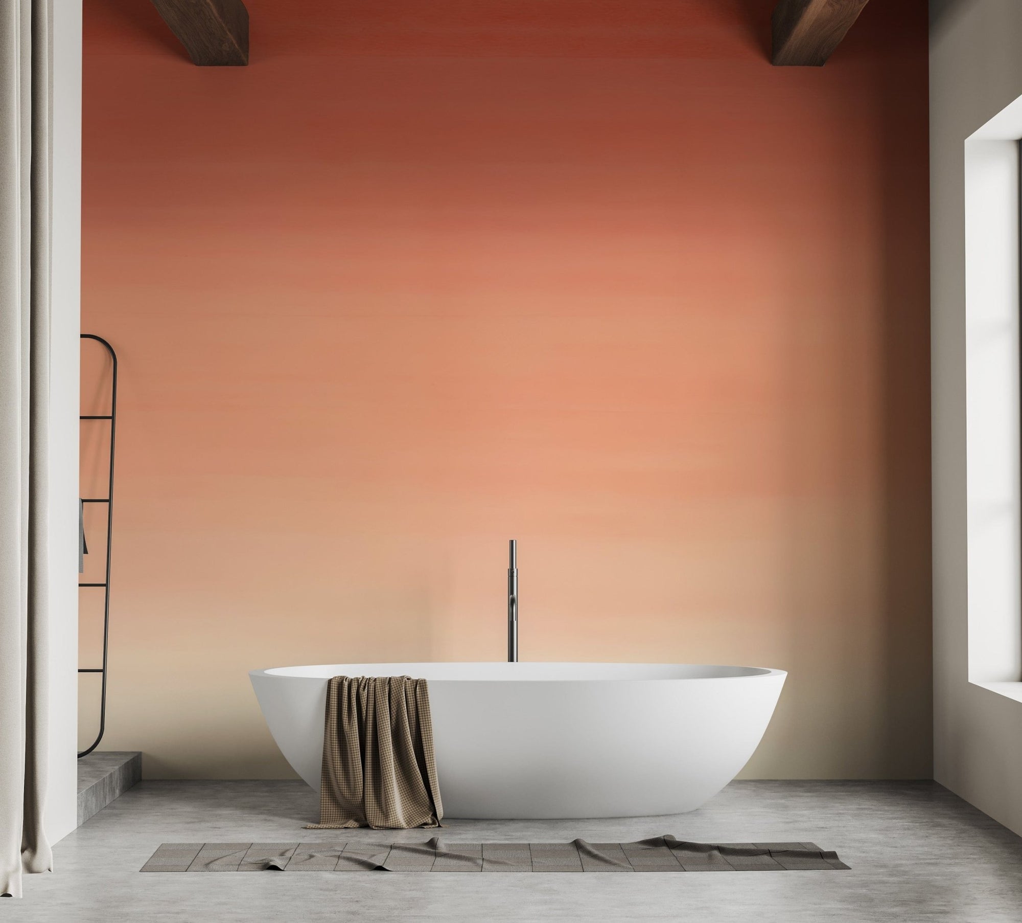 Peach ombre wallpaper for a dreamy and serene wall finish. C390