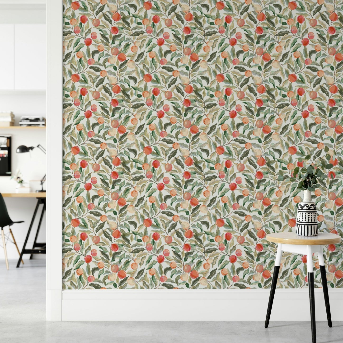 Fresh painterly wallpaper for interiors

