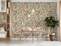 Wallpaper mural with soft fruit motifs

