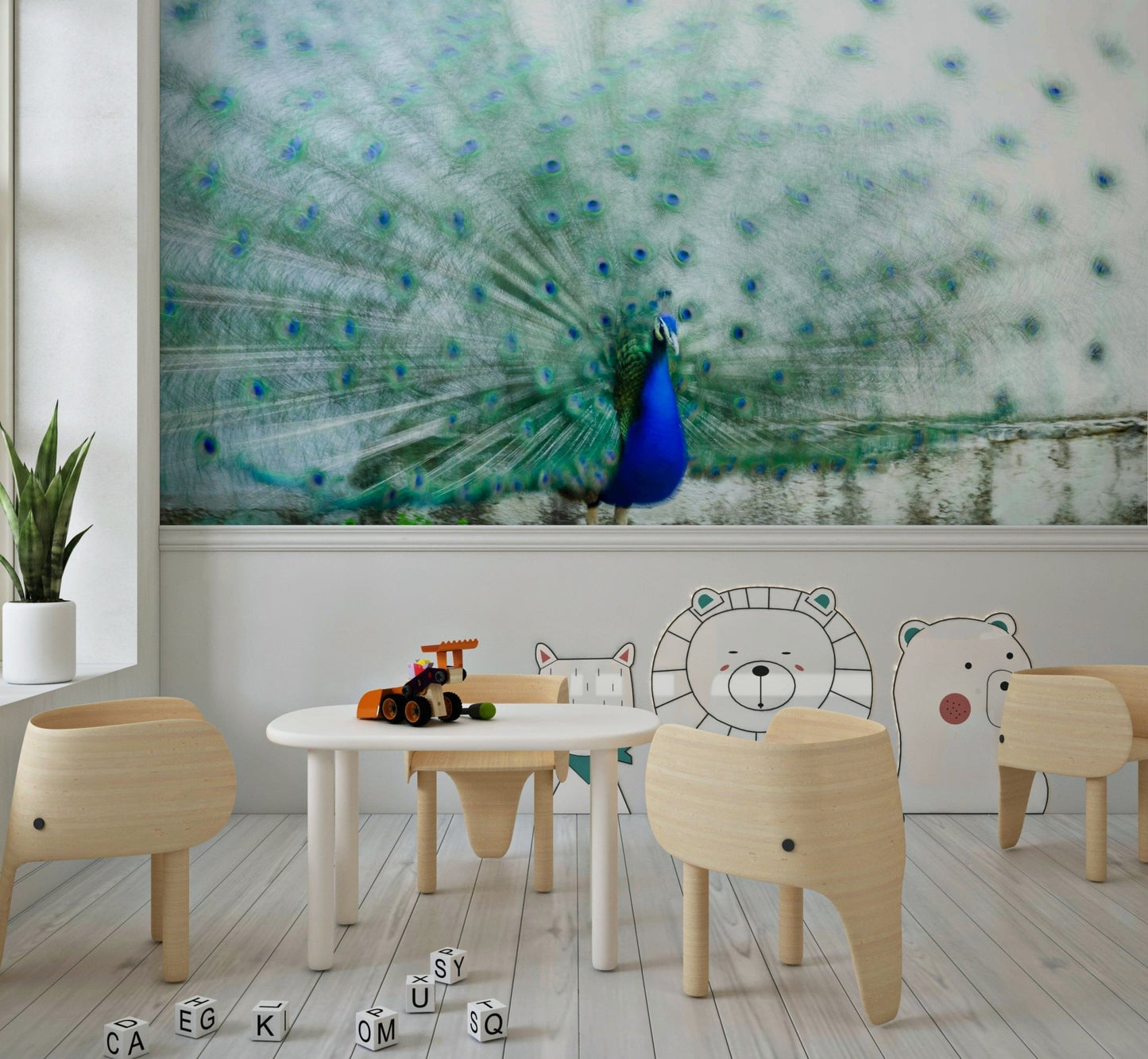 A graceful subtle pattern wall mural in rich, lavish tones.