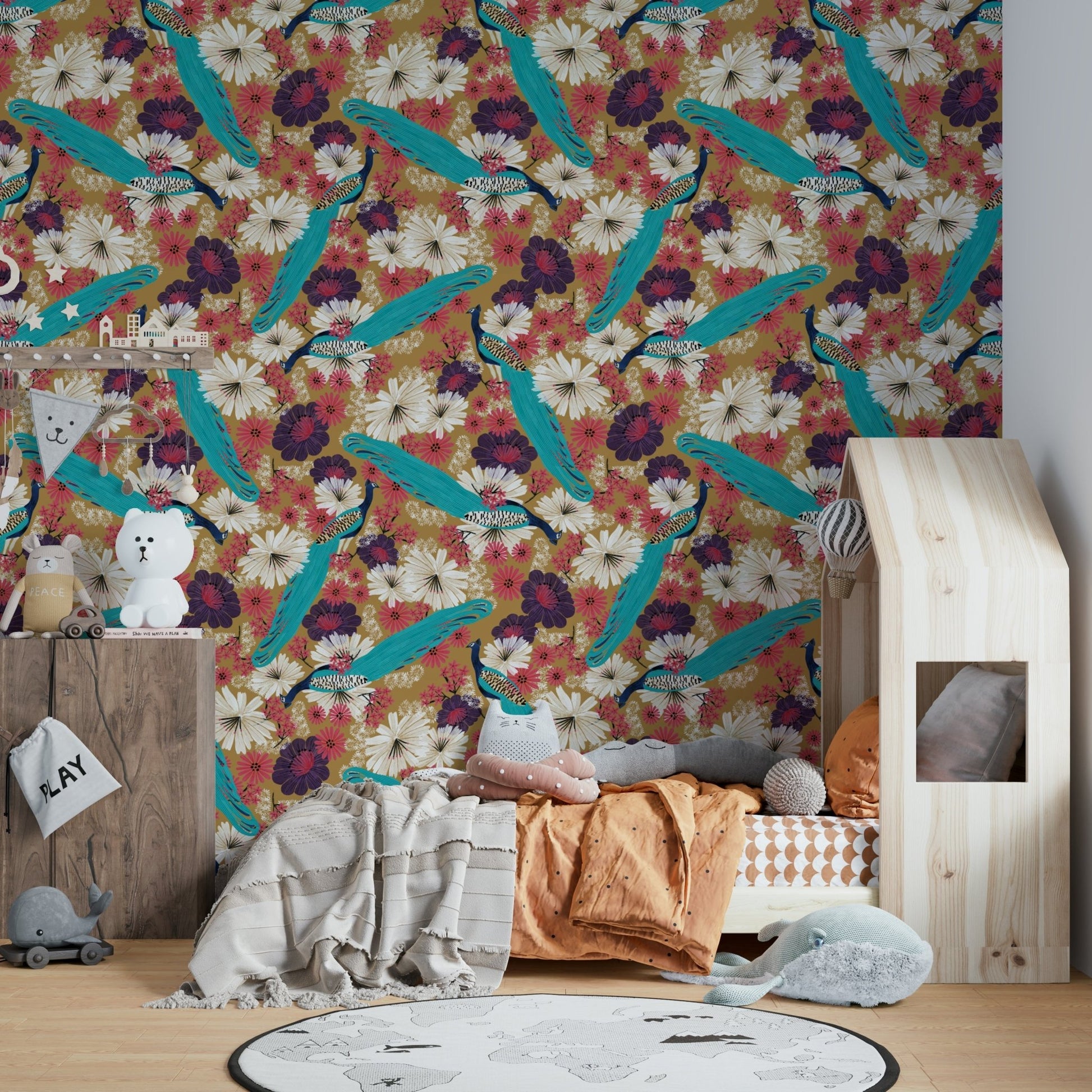 Artistic gold wallpaper for walls