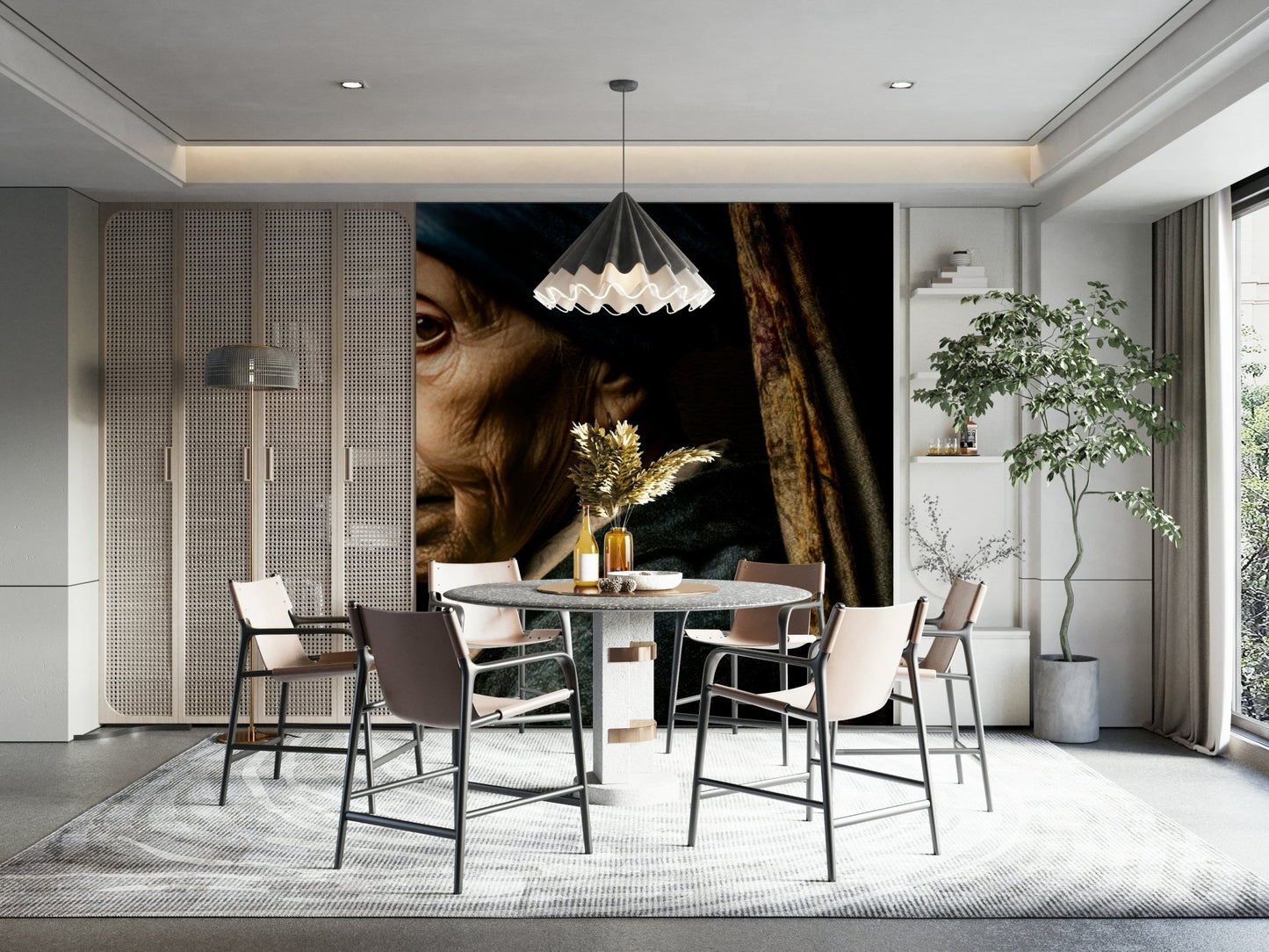 Gallery wall featuring Pearl of Experience mural art

