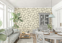 Calm Pebble Beach wallpaper light taupe and ivory pebbles.