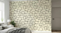 Distinct Pebble Beach wallpaper for walls smooth stone graphic.