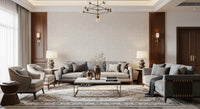 lounge area covered in the light beige pebble wallpaper from top to bottom
⁠GD9502
