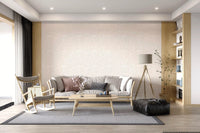 Living room shows the Pebble Dust Abstract wallpaper across one full GD9502
