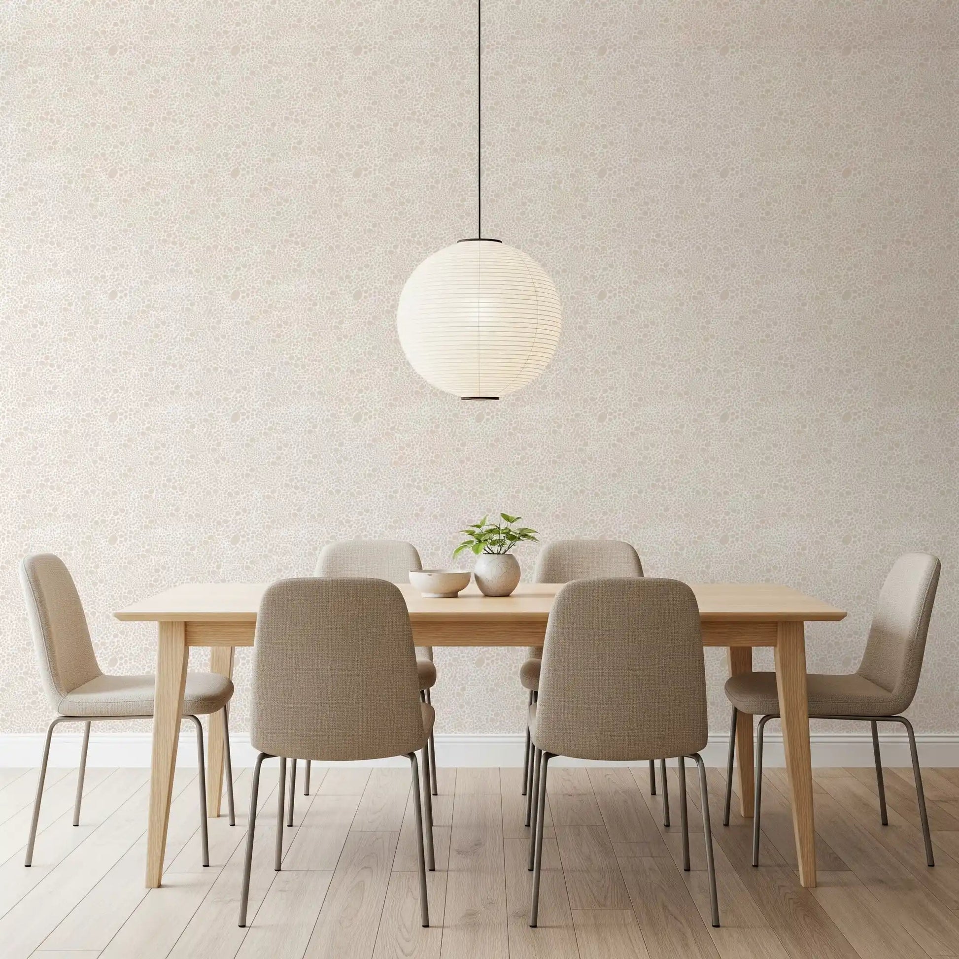 Soft scatter flow shapes this light beige textured wallpaper throughout
GD9502