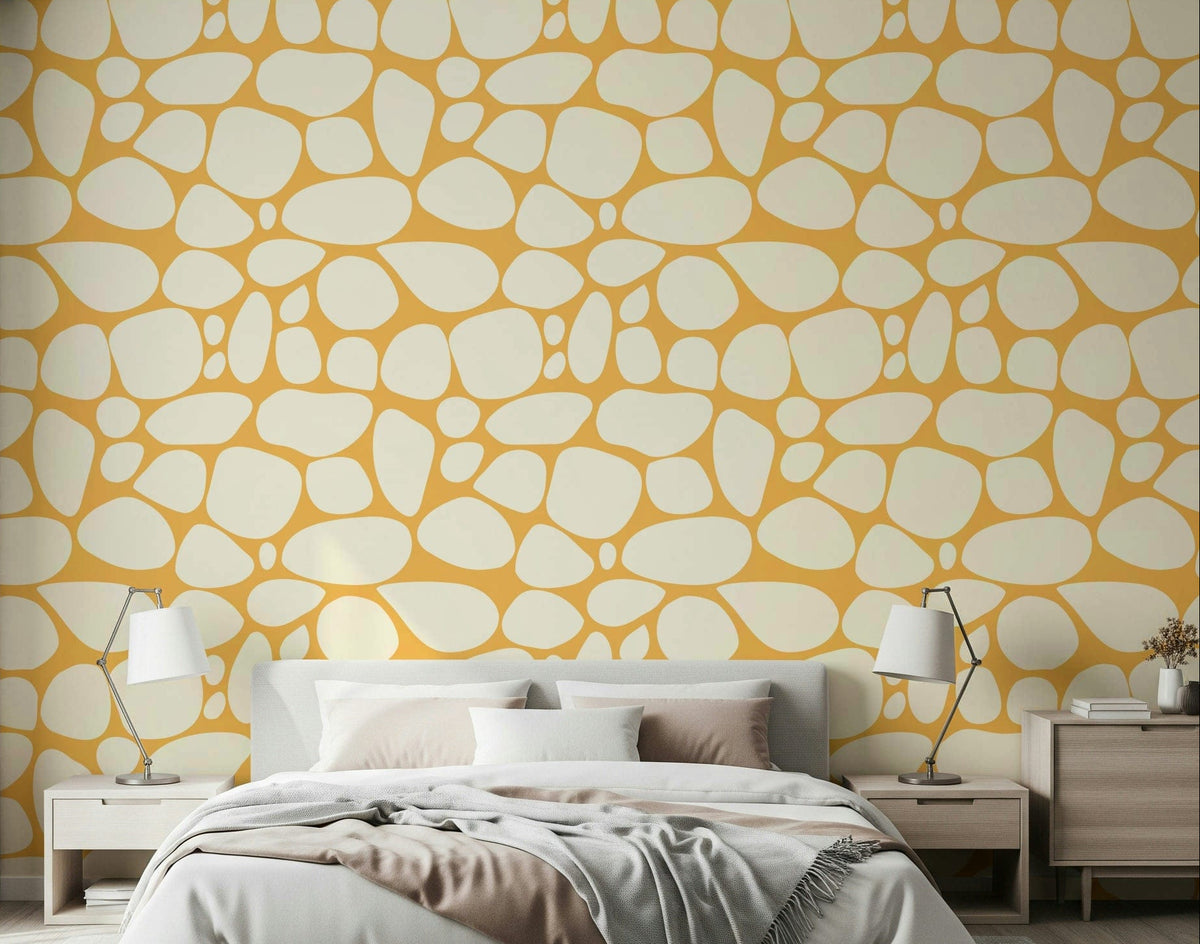 Pebble Pattern wallpaper for walls, organic stone design., GD7123