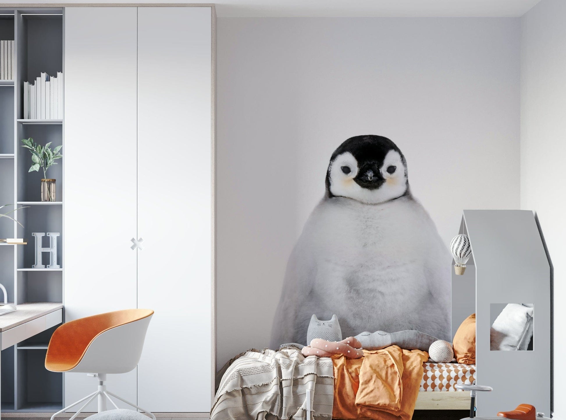 Close-up of baby penguin standing

