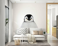 Fluffy emperor penguin chick

