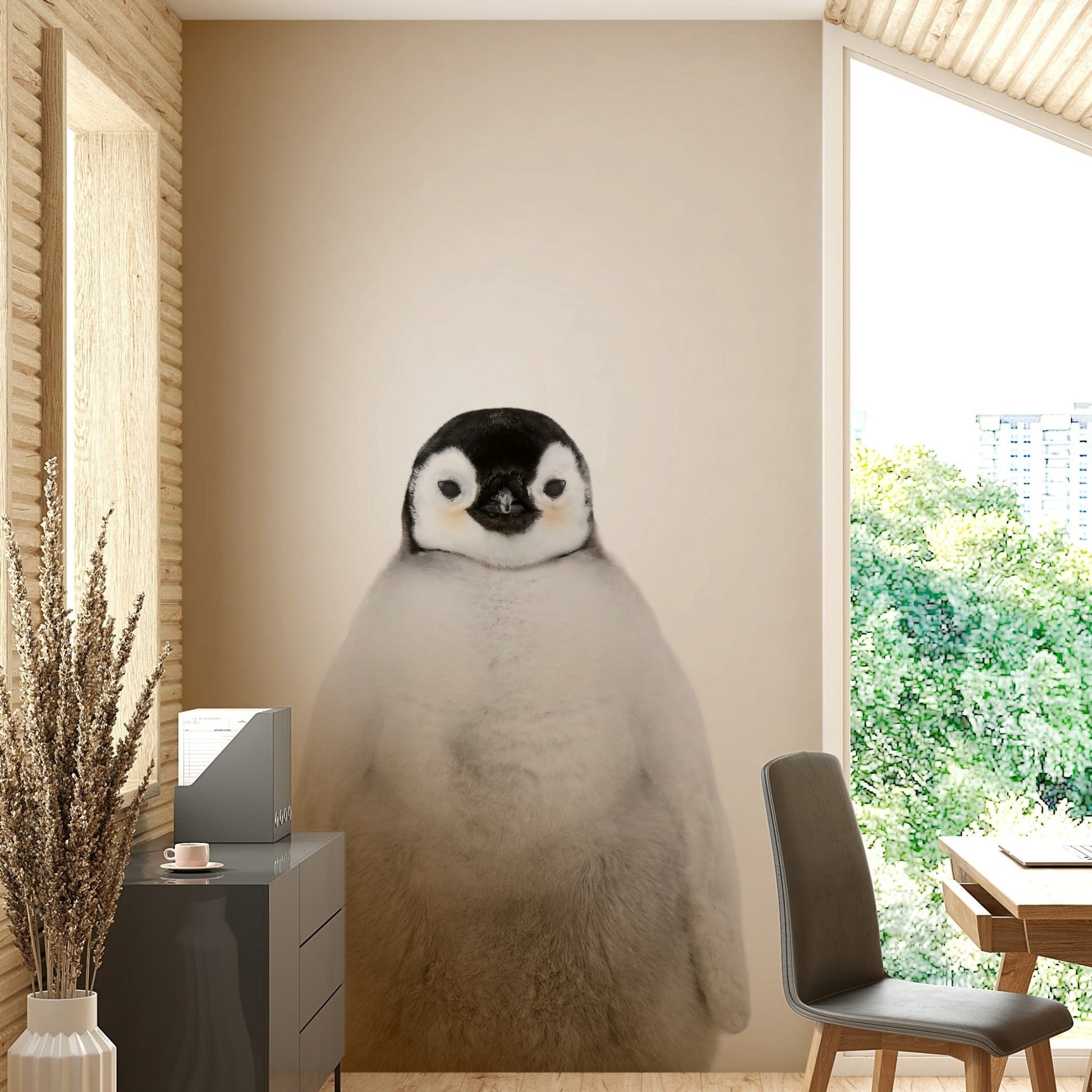 Standing baby penguin full body

