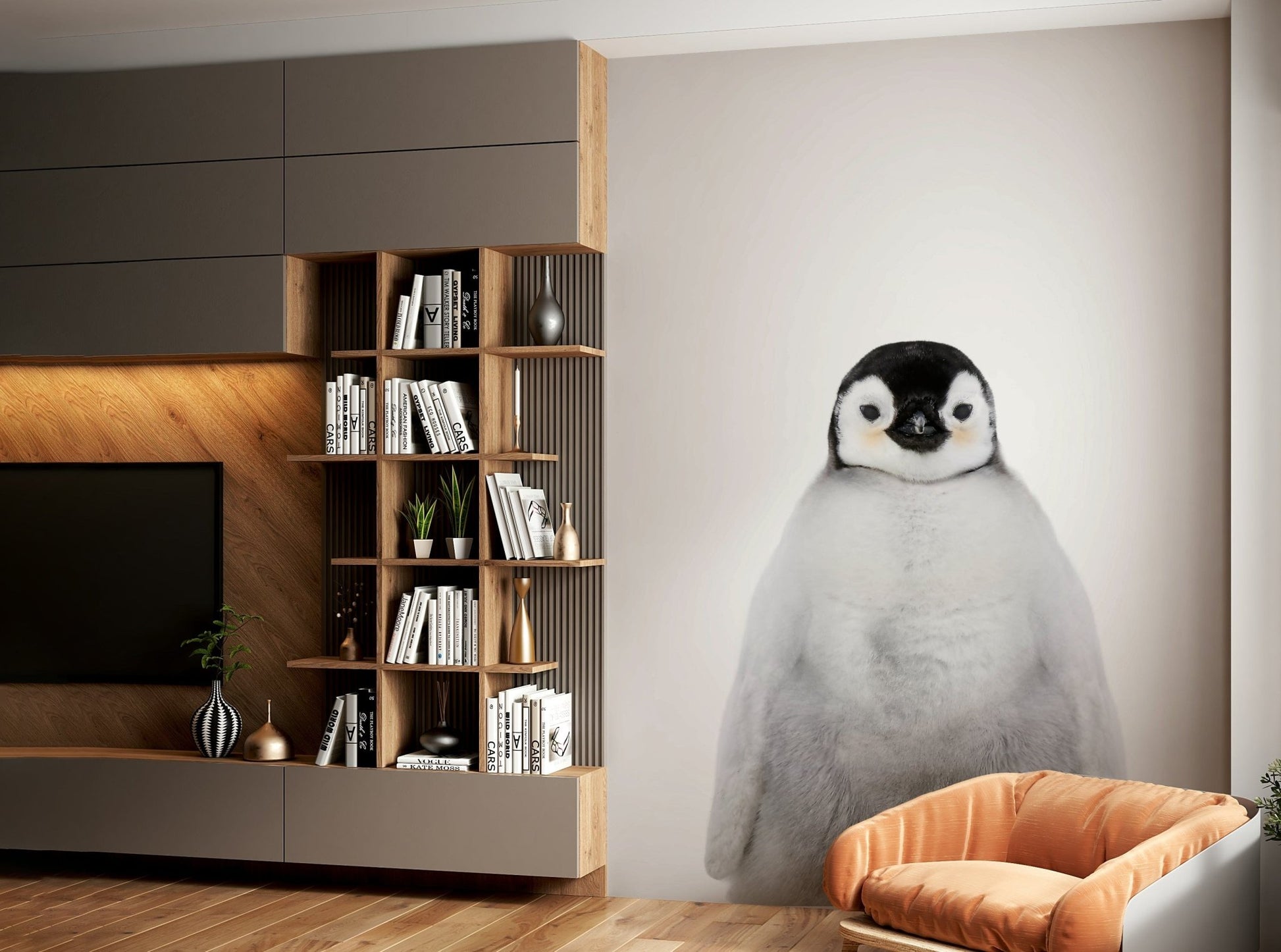 Adorable young penguin portrait

