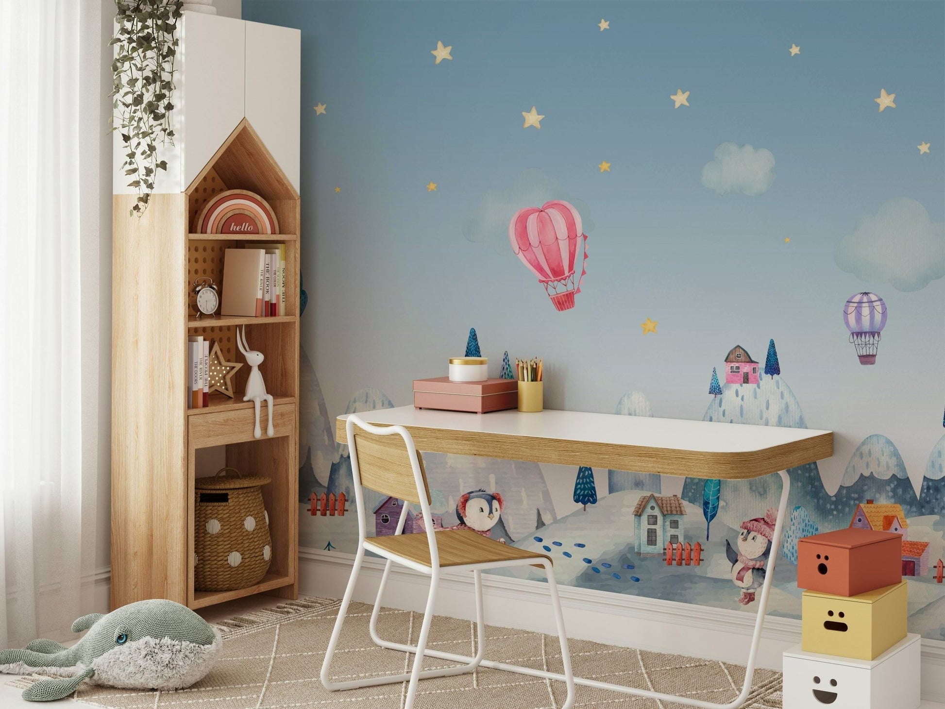 The lines are soft and rounded, adding to the gentle quality.
