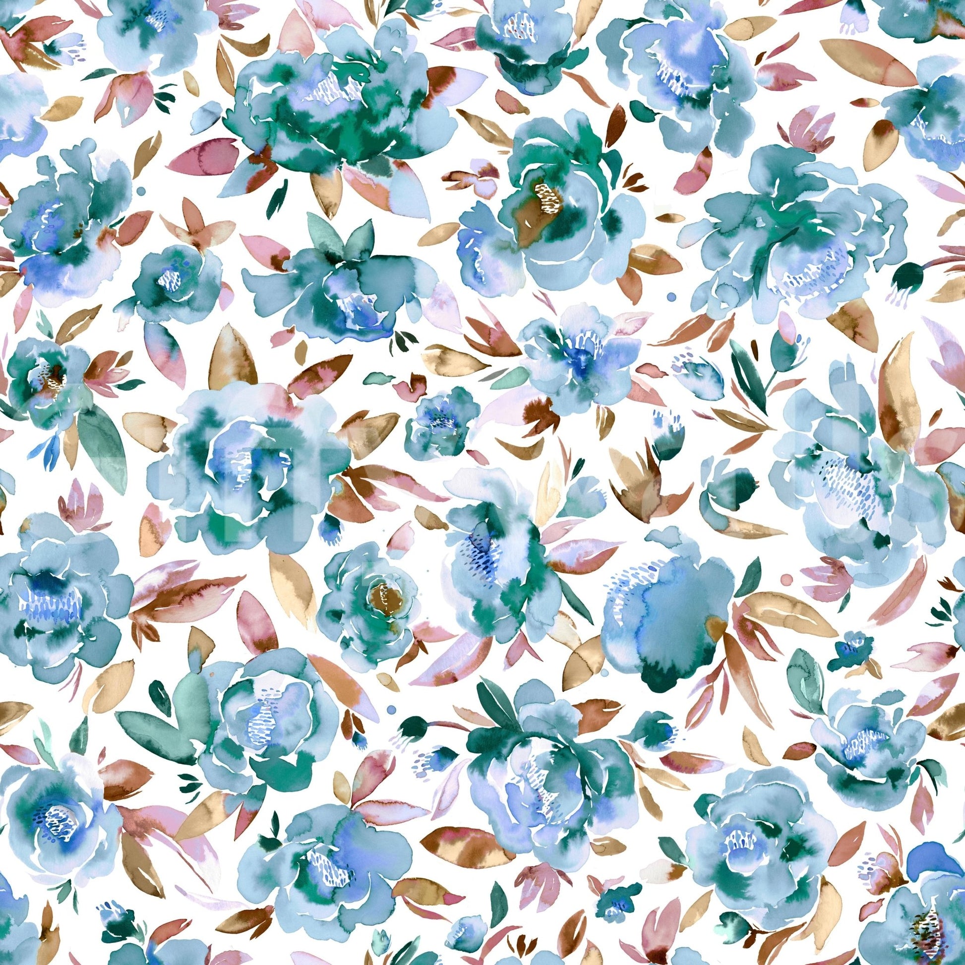 Sky blue floral wallpaper for walls

