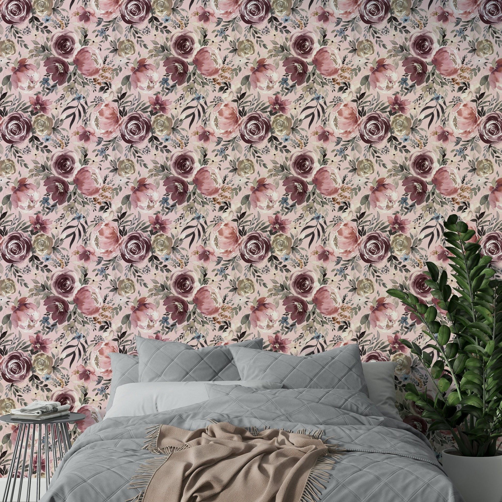 Pastel rose peonies wallpaper for walls, GD984