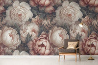 Vibrant Peony Flower Wallpaper Mural art C474