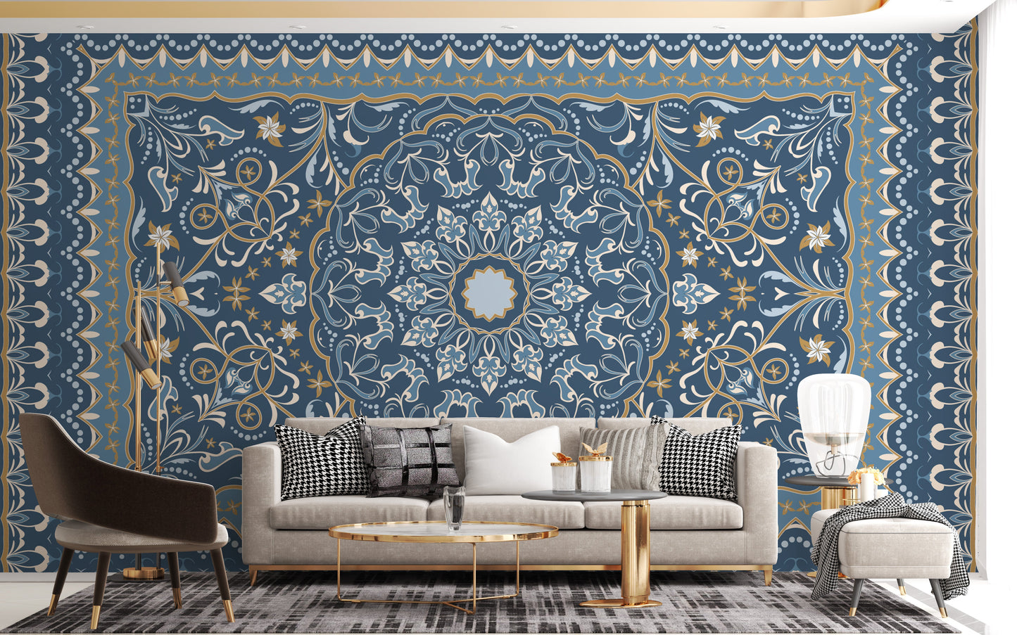 Classic Persian carpet wallpaper mural for homes