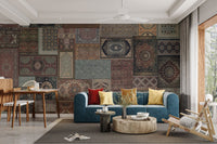 Decorative Persian rug-inspired mural

