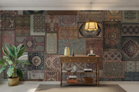 Persian rug pattern in patchwork style


