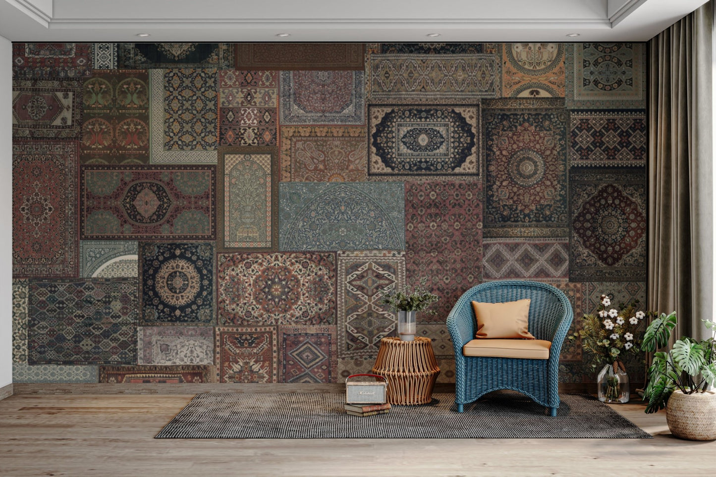 Traditional Persian fabric patch style

