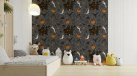 Phantom Castle Graveyard Gray ghost wall mural
